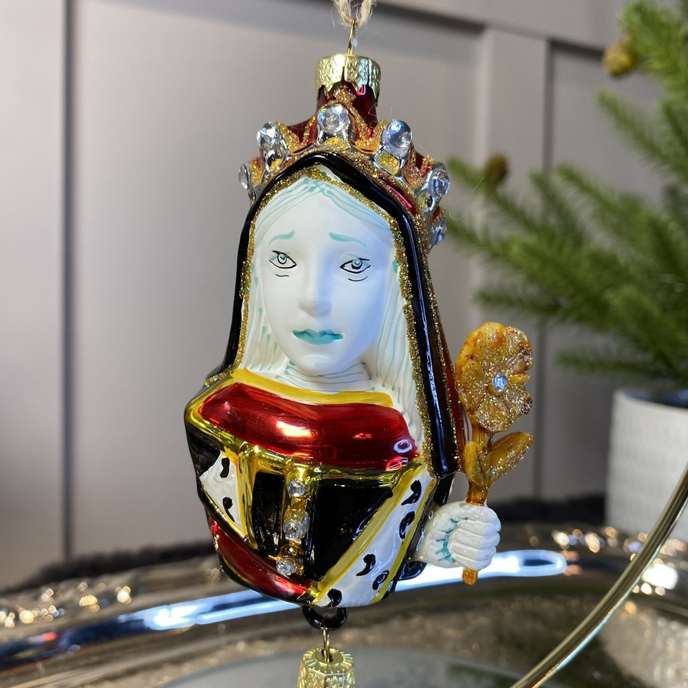 Old World Christmas Queen of Heart Alice Wonderful Blown Glass figural - Picture 2 of 5